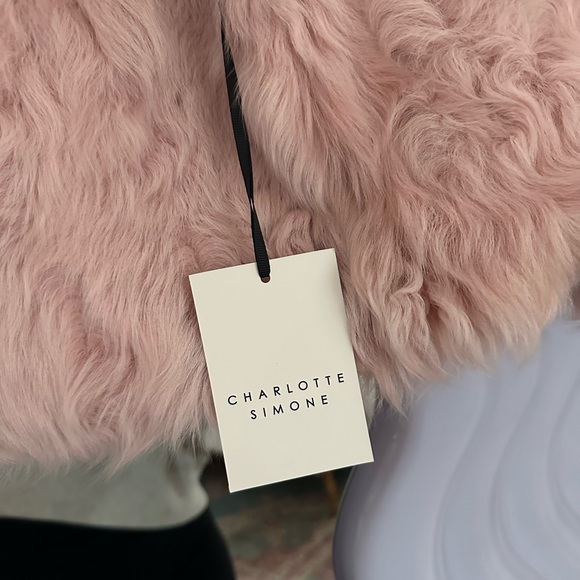 Charlotte Simone Bowie leather fur trim Jacket - Picture 5 of 8